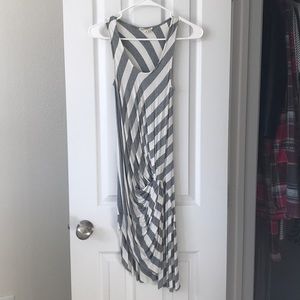 Striped Asymmetrical Dress